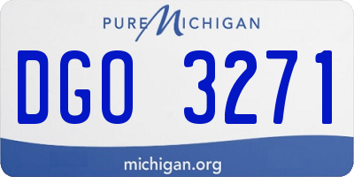 MI license plate DGO3271