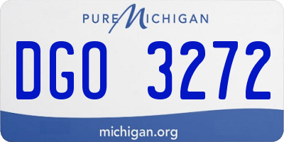 MI license plate DGO3272
