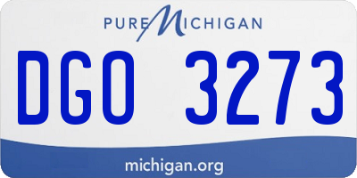 MI license plate DGO3273