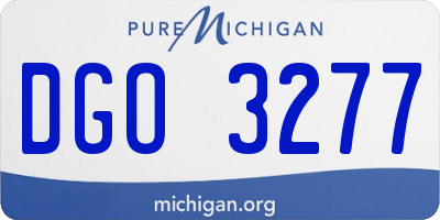 MI license plate DGO3277