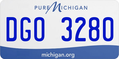 MI license plate DGO3280