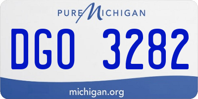 MI license plate DGO3282