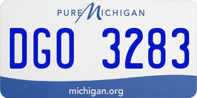 MI license plate DGO3283