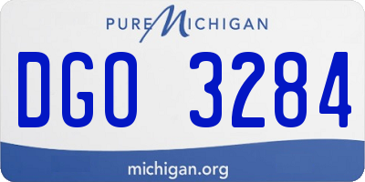 MI license plate DGO3284