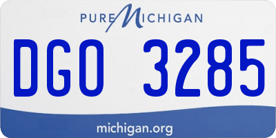 MI license plate DGO3285