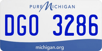 MI license plate DGO3286