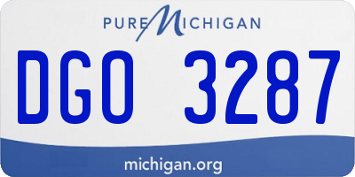 MI license plate DGO3287