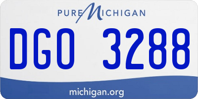 MI license plate DGO3288