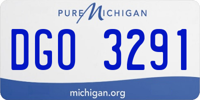 MI license plate DGO3291