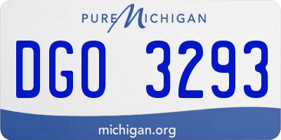 MI license plate DGO3293