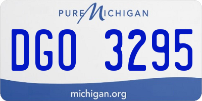 MI license plate DGO3295