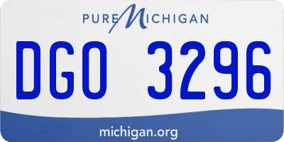 MI license plate DGO3296