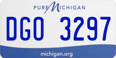 MI license plate DGO3297