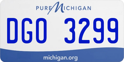 MI license plate DGO3299