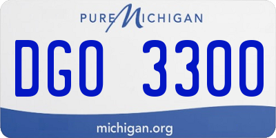 MI license plate DGO3300