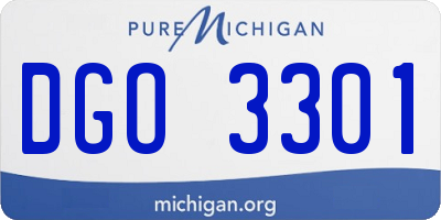 MI license plate DGO3301