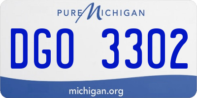 MI license plate DGO3302