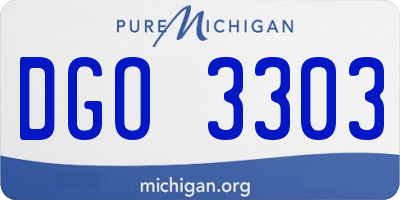 MI license plate DGO3303