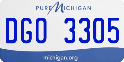 MI license plate DGO3305