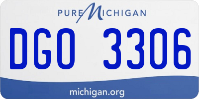 MI license plate DGO3306