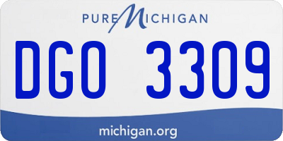 MI license plate DGO3309