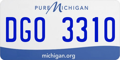 MI license plate DGO3310