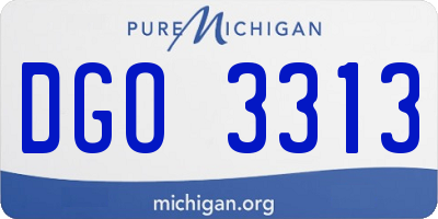 MI license plate DGO3313