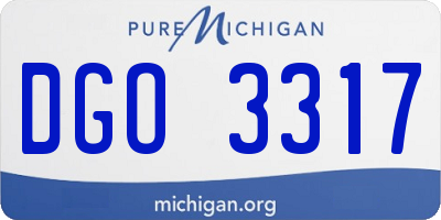 MI license plate DGO3317