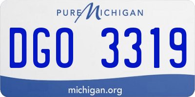MI license plate DGO3319