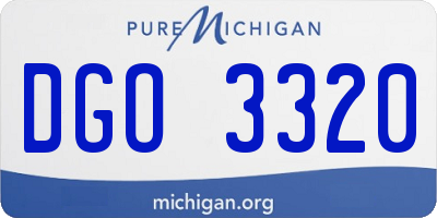 MI license plate DGO3320