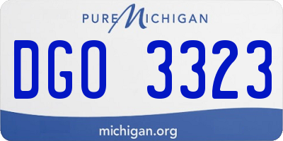 MI license plate DGO3323