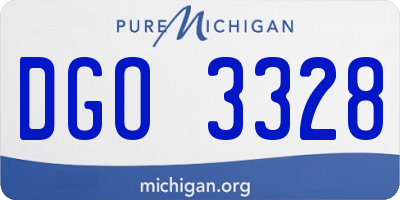 MI license plate DGO3328