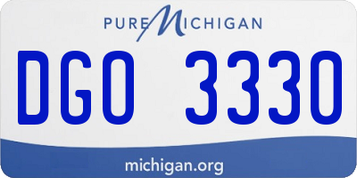 MI license plate DGO3330