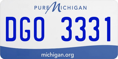 MI license plate DGO3331