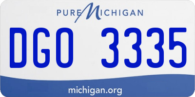 MI license plate DGO3335