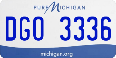 MI license plate DGO3336