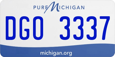MI license plate DGO3337