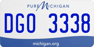 MI license plate DGO3338
