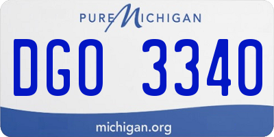 MI license plate DGO3340