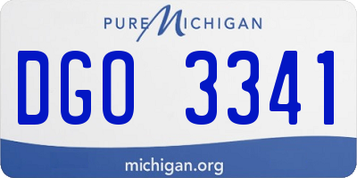 MI license plate DGO3341