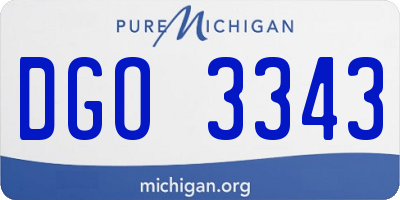 MI license plate DGO3343