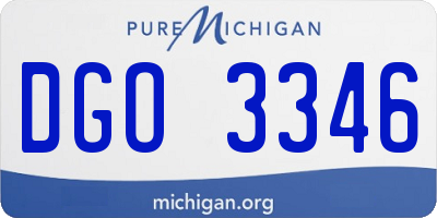 MI license plate DGO3346