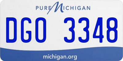MI license plate DGO3348
