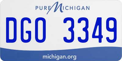 MI license plate DGO3349