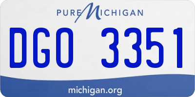 MI license plate DGO3351