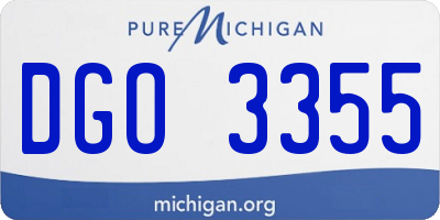 MI license plate DGO3355