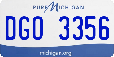 MI license plate DGO3356