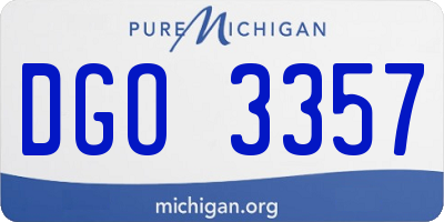 MI license plate DGO3357