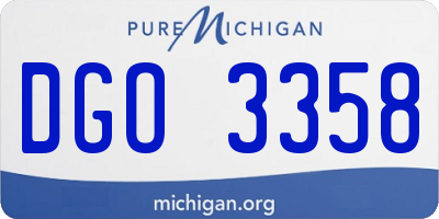 MI license plate DGO3358