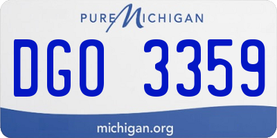 MI license plate DGO3359